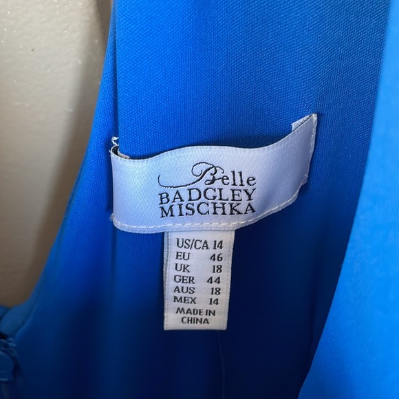 NWT Belle Badgley Mischka Fallyn Popover Crepe Gown - size 14 - Picture 8 of 10